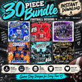 30 editable Canva football templates bundle for players teams and schools