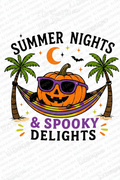 Summerween PNG | Summer Nights Spooky Summer Sublimation Design