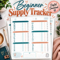 Beginner sublimation supply tracker printable digital download