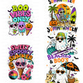 Five cute colorful Summerween beach Halloween PNG designs