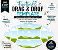 Football drag and drop Canva template flyer