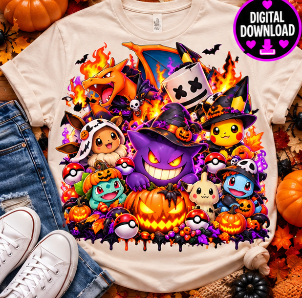 Halloween Monster Gamer Character PNG | Spooky Pumpkin Party