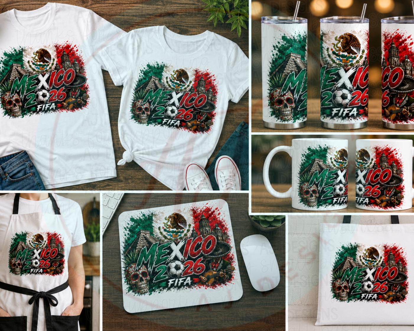 Mexico FIFA 2026 PNG | Soccer Fan Digital Download | Sublimation Design | Instant Download | Printable PNG File