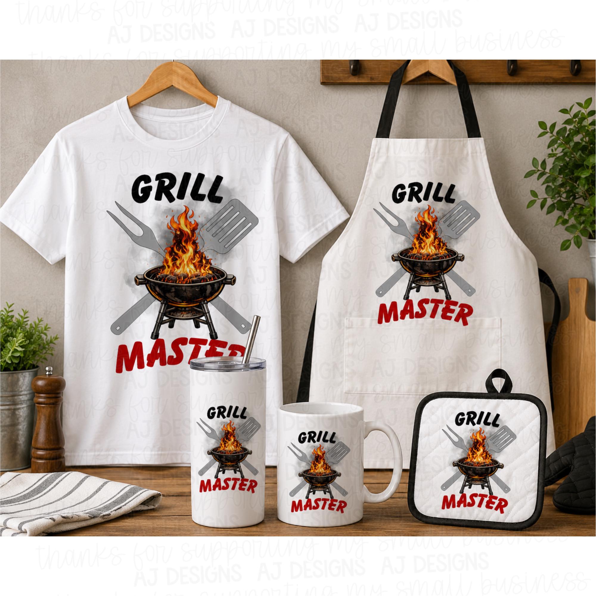Grill Master PNG | Father's Day BBQ Dad Sublimation Design (Digital Download)