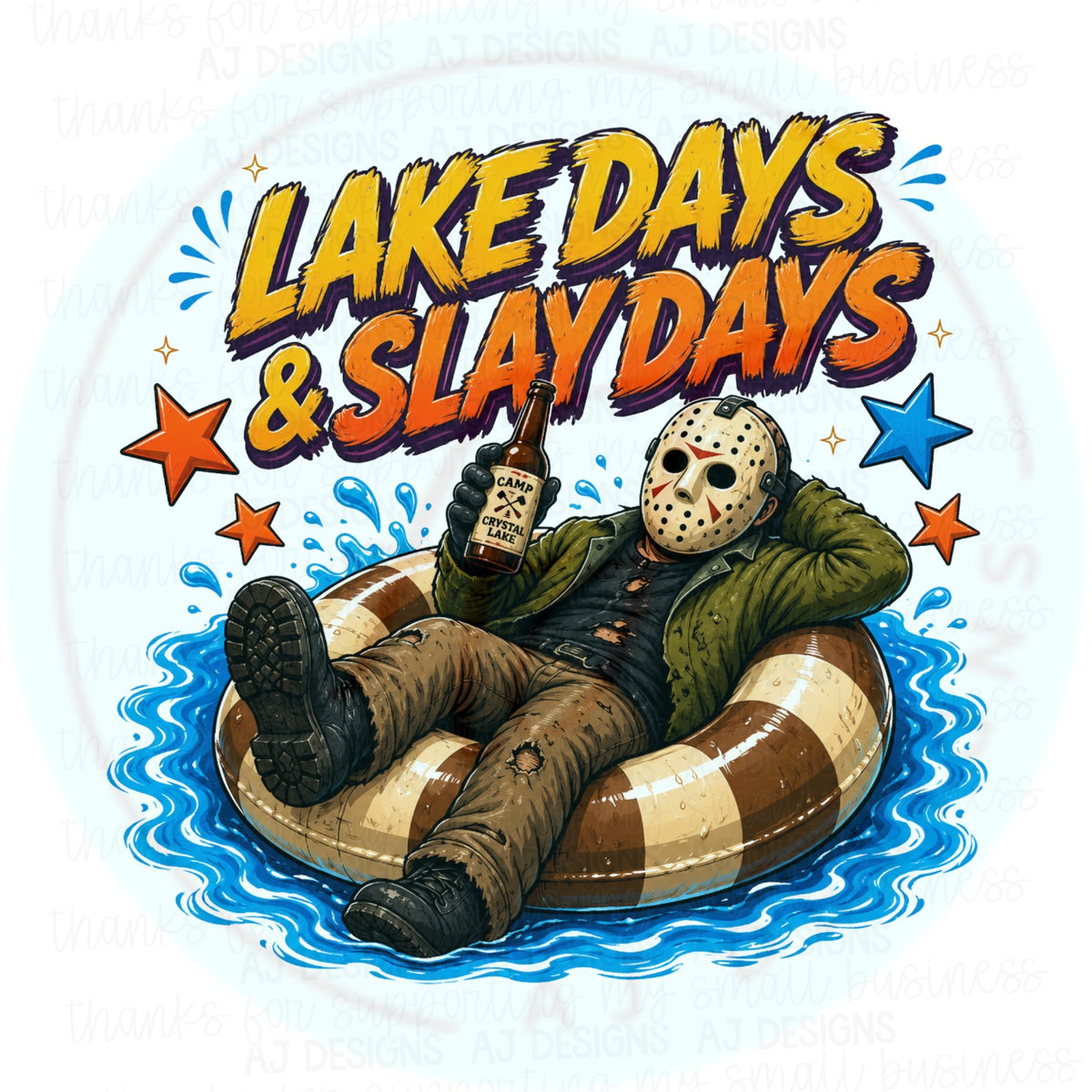 Lake Days and Slay Days summer horror PNG
