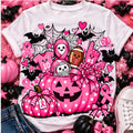 Pink breast cancer awareness football Halloween digital PNG design