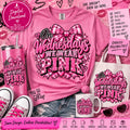 On Wednesdays we wear pink bow PNG design with plaid lettering and hearts