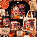 Pumpkin Spice and Good Reads book lover PNG design