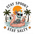 Summerween Skeleton PNG | Flamingo Float Beach Halloween