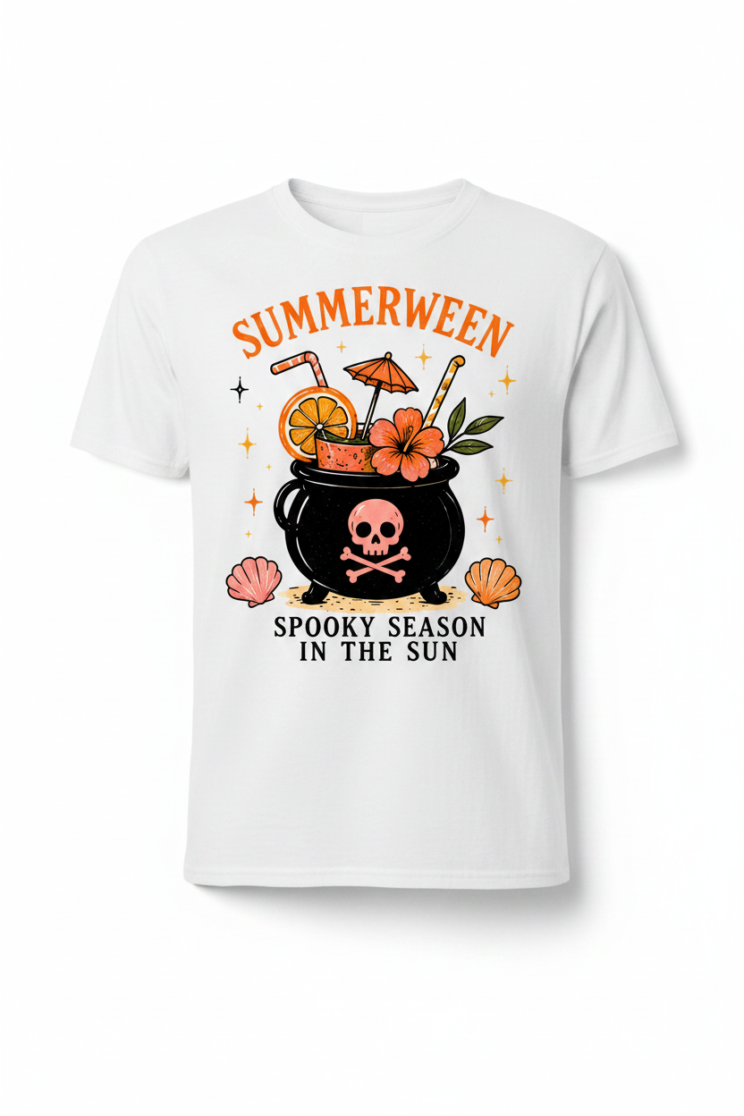 Summerween PNG | Spooky Season Summer Sublimation Design