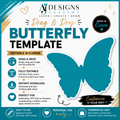 Editable Butterfly Drag & Drop Canva Template | Memorial Photo Template | Instant Download | Personalized Keepsake Design