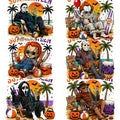 Six Summerween horror beach PNG designs bundle