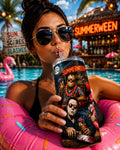 Summerween horror 20 oz straight tumbler wrap PNG lifestyle mockup