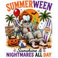 Summerween sunshine and nightmares all day horror clown PNG