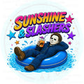 Sunshine and Slashers summer horror pool PNG
