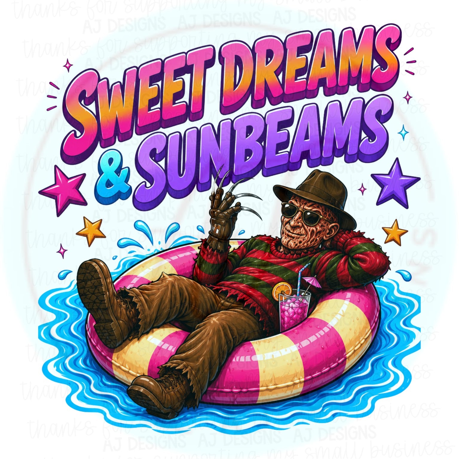 Sweet Dreams and Sunbeams summer horror PNG