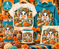 Teal floral concha ghost on shirt, hoodie, tumbler, mug, and tote mockups