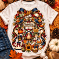 Thankful Thanksgiving turkey fall ribbon wreath digital PNG design