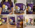 Working 9 to Fright cute ghost Halloween PNG digital design mockup